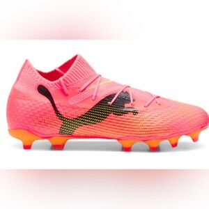 PUMA Future 7 PRO FG/AG Soccer Cleats, sunset glow/black size 7